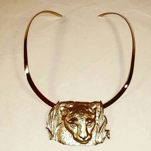 Vintage Park Lane Choker/Pin Gold Tone